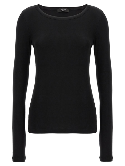 Shop Fabiana Filippi Ribbed Sweater In Black