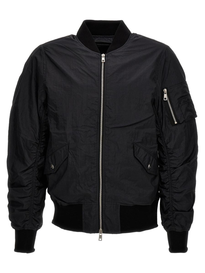 Shop Giorgio Brato Nylon Bomber Jacket In Black