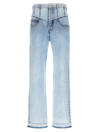 Shop Isabel Marant 'noemie' Jeans In Blue