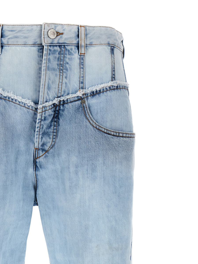 Isabel Marant Noemie Straight Leg Jeans In Blue