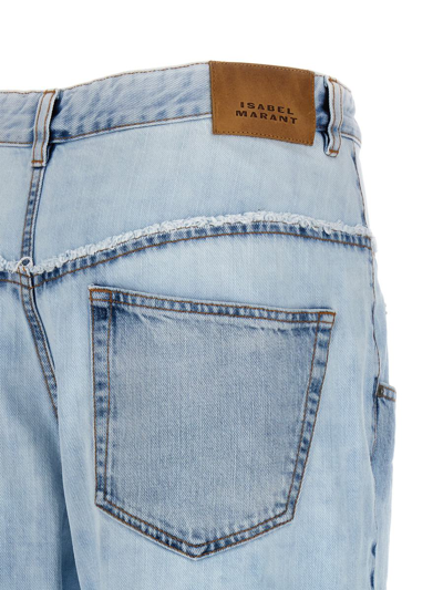 Isabel Marant Noemie Straight Leg Jeans In Blue