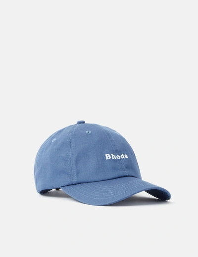 Shop Bhode Embroidered Script Baseball Cap In Blue
