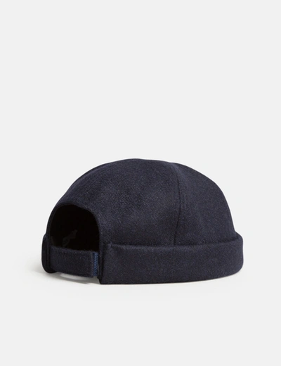 Shop Bhode Dock Worker Hat (wool) In Navy Blue