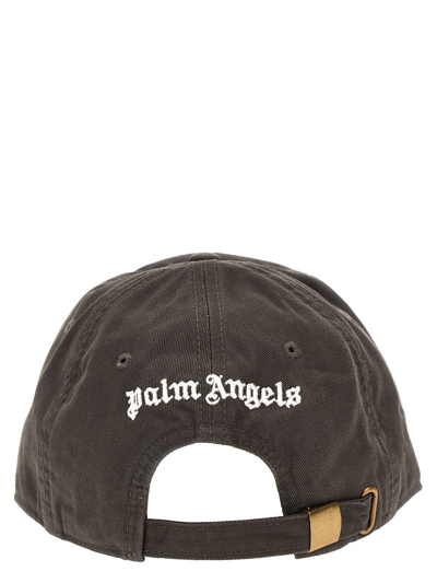 Shop Palm Angels 'monogram' Cap In Gray