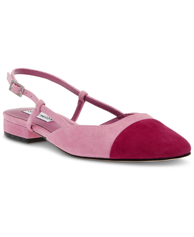 Shop Steve Madden Women's Belinda Cap-toe Slingback Flats In Pink Multi