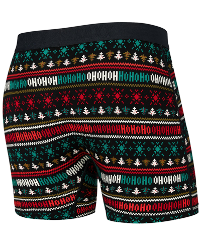 Shop Saxx Men's Ultra Super Soft Relaxed-fit Holiday Boxer Briefs In Brewdolph- Slate
