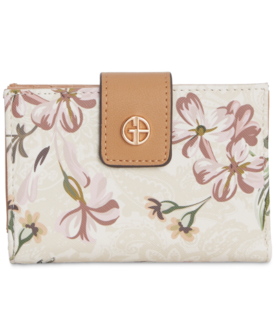 Shop Giani Bernini Floral Framed Indexer Wallet, Created For Macy's In Neutral Floral