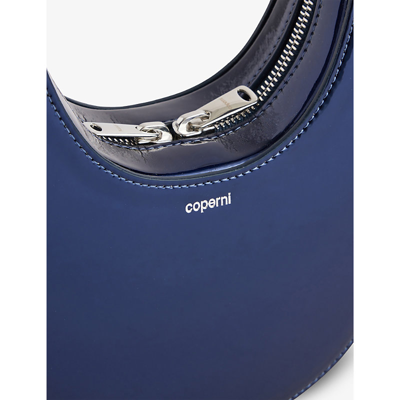 Coperni Womens Blue Swipe Mini Leather Cross-body Bag In Blue