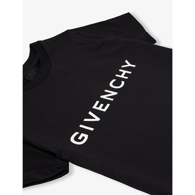Shop Givenchy Logo-print Short-sleeve Cotton-jersey T-shirt 4-12 Years In Black