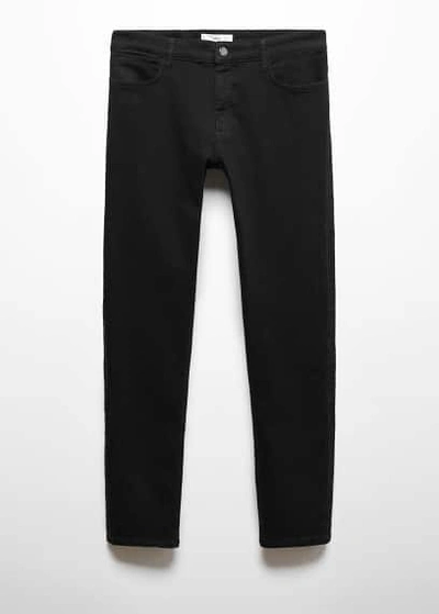 Shop Mango Man Slim Fit Ultra Soft Touch Patrick Jeans Black Denim