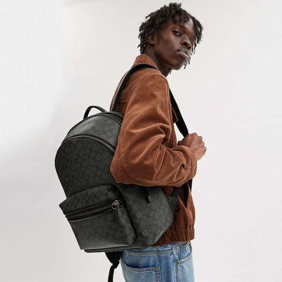 Coach Charter Backpack In Signature Canvas