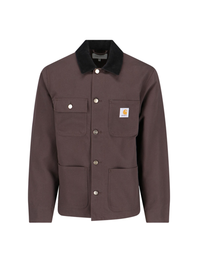 Shop Carhartt 'michigan' Shirt Jacket In Brown