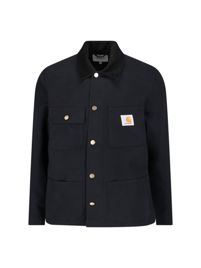 Shop Carhartt 'michigan' Shirt Jacket In Black  