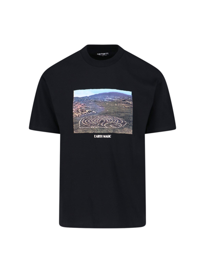 Shop Carhartt 's/s Earth Magic' Print T-shirt In Black  