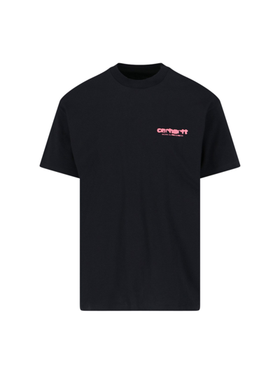 Shop Carhartt 's/s Ink Bleed' Print T-shirt In Black  