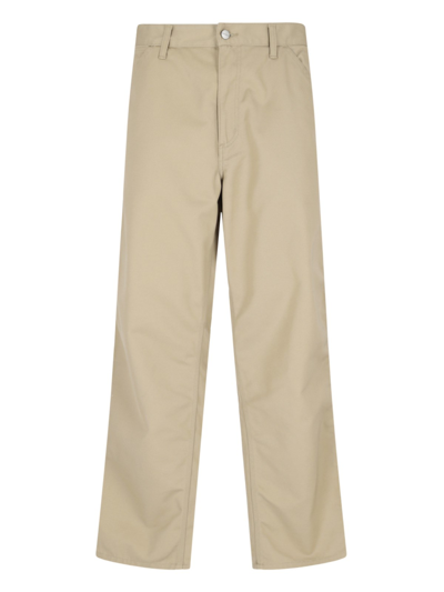 Shop Carhartt 'simple' Wide Pants In Beige