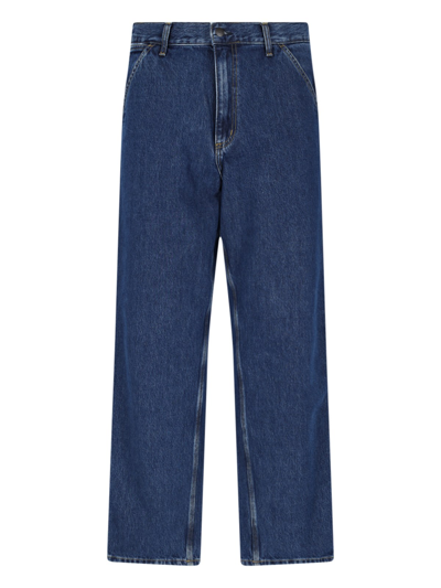 Shop Carhartt 'single Knee' Loose Jeans In Blue