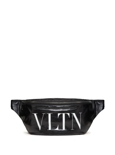 Shop Valentino Garavani Banana Bag In Printed Logo In Black