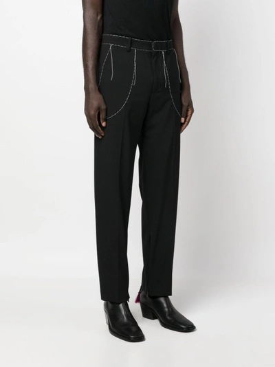 Shop Off-white Stitch Tailor Pants In Black