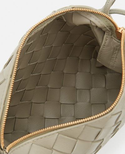 Shop Bottega Veneta Mini Loop Leather Crossbody Bag In Neutrals