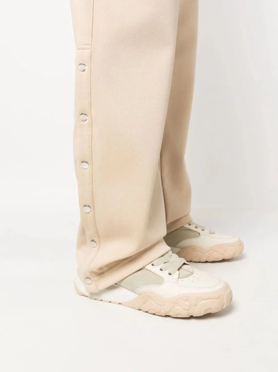 Shop Lanvin Joggers With Layered Effects In Neutrals