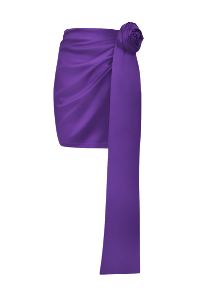 Shop Lora Istanbul Maia Purple Flower Skirt