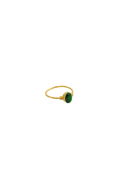 Shop Lora Istanbul Emerald Gold Ring