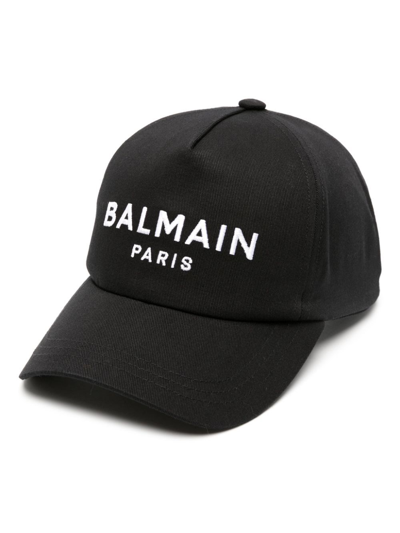 Shop Balmain Cappello In Black