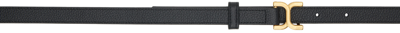 Chloé C-logo Leather Belt In 001 Black