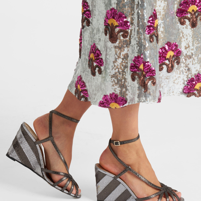 La Doublej The Weekend Wedge Sandals In Anthracite