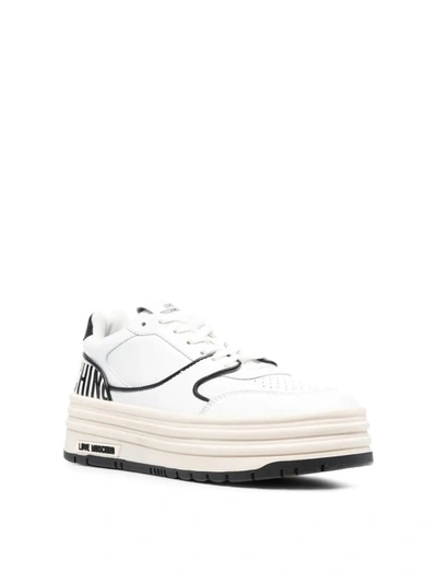 Shop Moschino Basket 60 Chunky Sneakers In White
