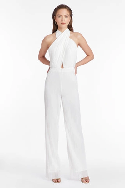 Shop Amanda Uprichard Rivera Jumpsuit In White