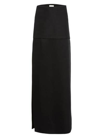 Shop Khaite Women's Saxon Maxi Skirt In Black