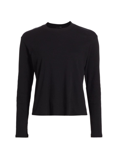 Shop Atm Anthony Thomas Melillo Women's Rib-knit Long-sleeve T-shirt In Black