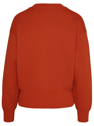 Shop Isabel Marant Étoile Orange Cotton Blend 'ailys' Sweater Shirt