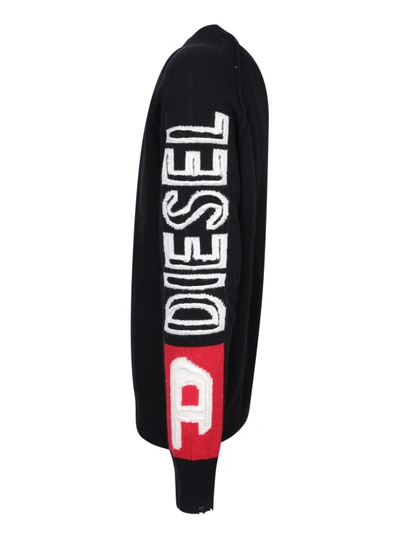 Shop Diesel Sleeve Logo Pullover In Black