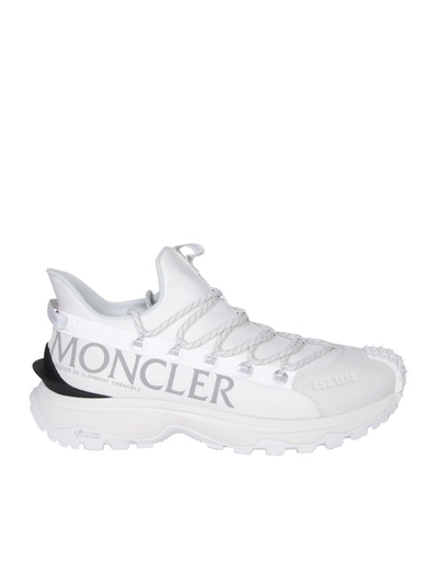 Shop Moncler Side Logo Sneakers In White