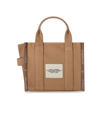 Shop Marc Jacobs The Jacquard Small Tote Camel Handbag In Brown