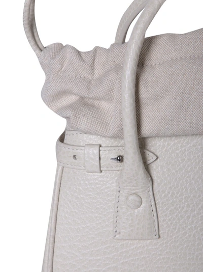 Shop Maison Margiela Drawstring Bag 5ac Beige In White