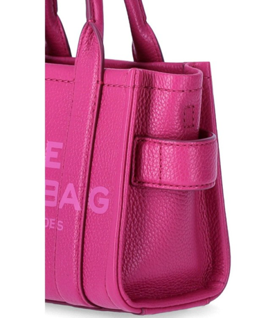 Shop Marc Jacobs The Leather Mini Tote Lipstick Pink Bag