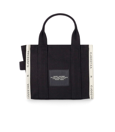 Shop Marc Jacobs The Jacquard Small Tote Black Handbag