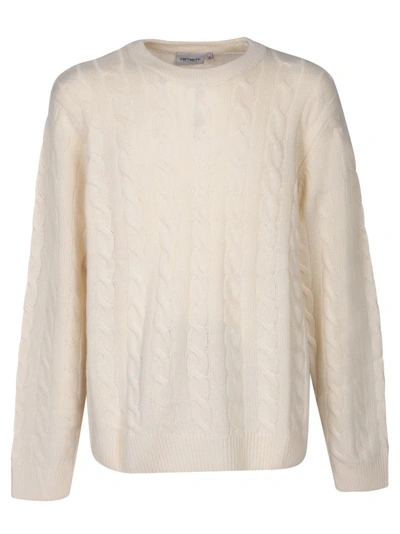 Shop Carhartt Cable-knit Sweater In Neutrals