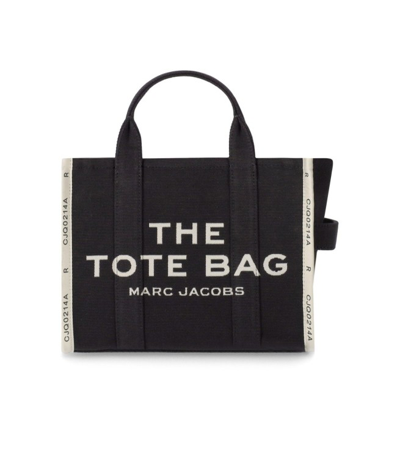 Shop Marc Jacobs The Jacquard Medium Tote Black Handbag
