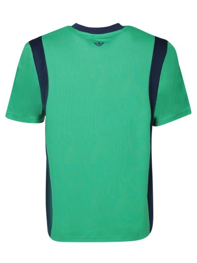 Shop Y-3 Striped Details Green T-shirt