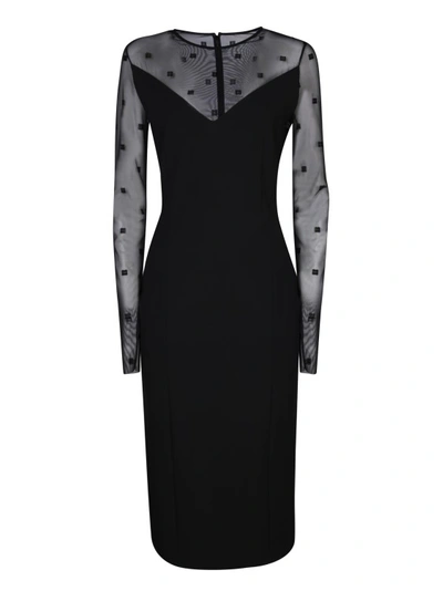 Shop Givenchy Wool-blend Dress In Black