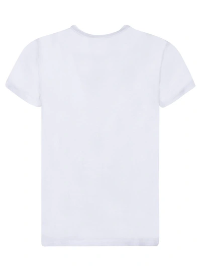 Shop Maison Kitsuné Off-white Cotton Fox Patch T-shirt