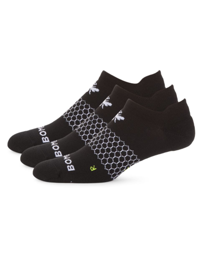 Shop Bombas Men's 3-pack All-purpose Ankle Socks In Black
