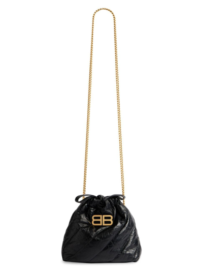 Shop Balenciaga Women's Crush Xs Tote Bag Quilted In Black
