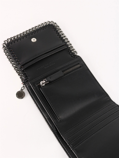 Shop Stella Mccartney Small Falabella Wallet In Black