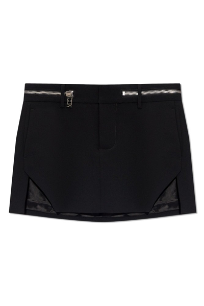 Shop Dsquared2 Icon Zipped Mini Skirt In Black